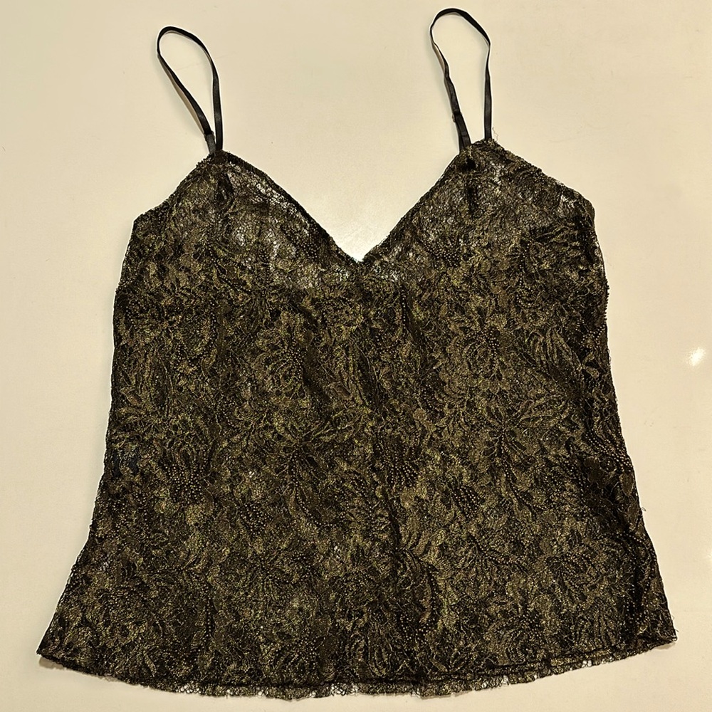 Ralph Lauren Blue Label Metallic Lace Top